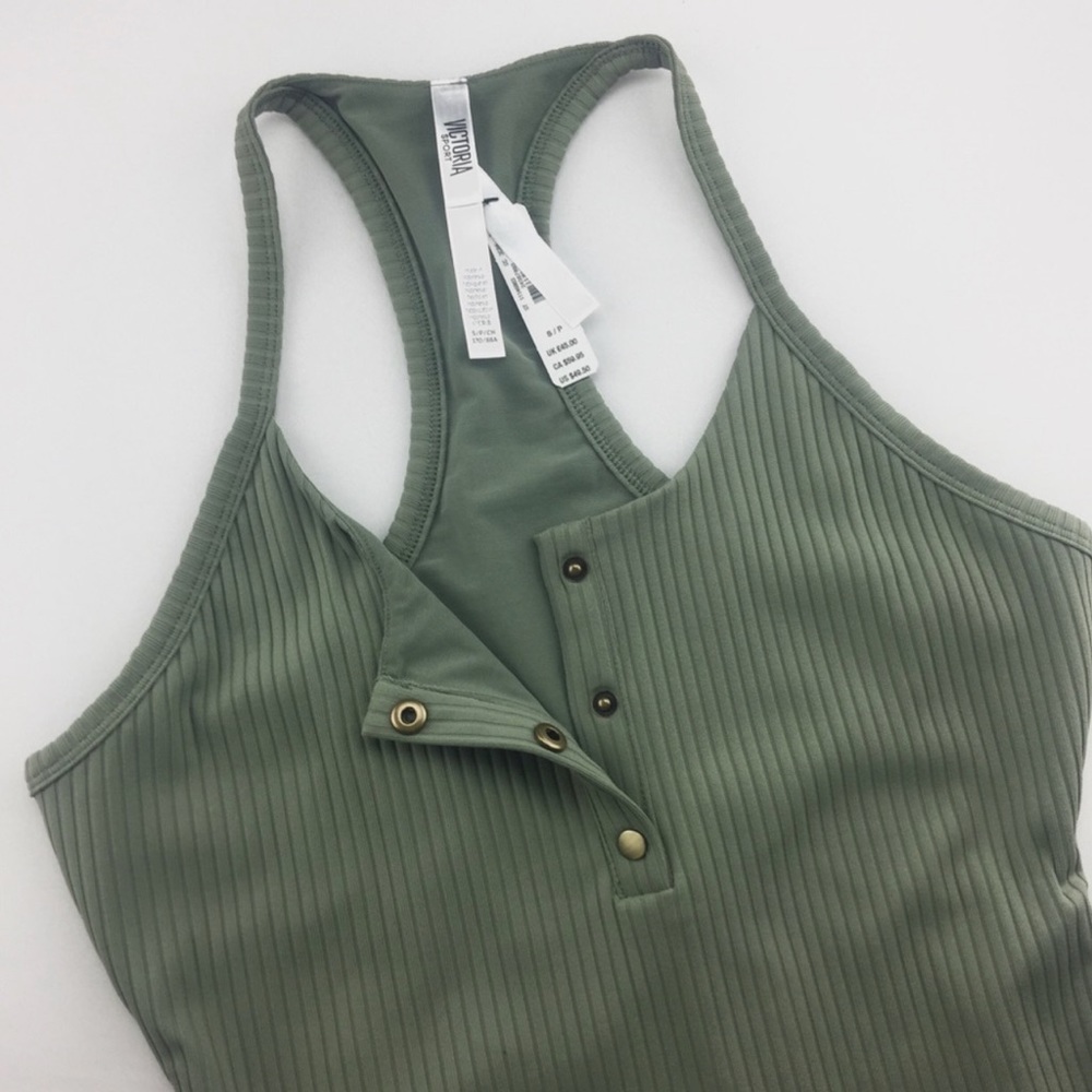 NWT  Victoria’s Secret Cheeky Racerback Ribbed Bodysuit - Picture 4 of 5
